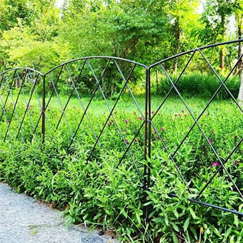 Decorative Garden Fence 24 in (H) x 10 ft (L), Outdoor Rustproof Metal